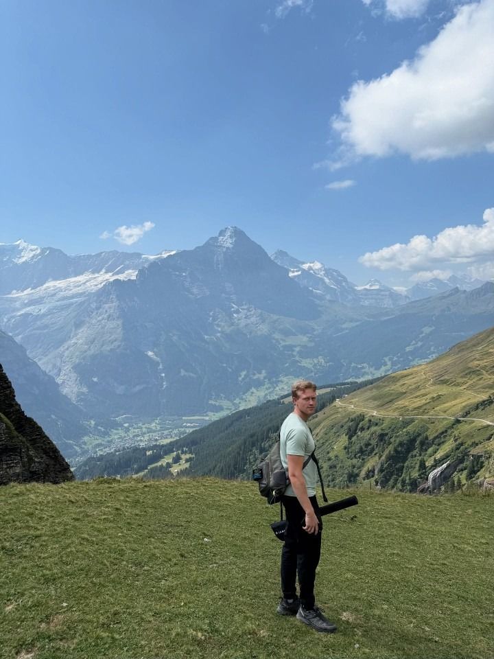 Owen Nurminen in the Swiss Alps