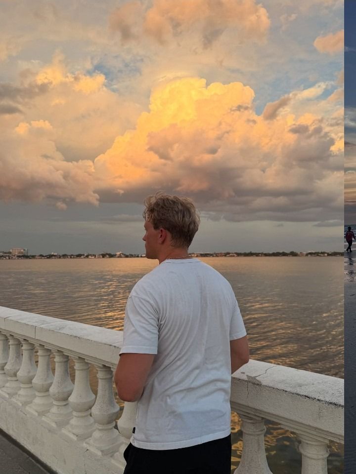 Owen Nurminen watching the sunset